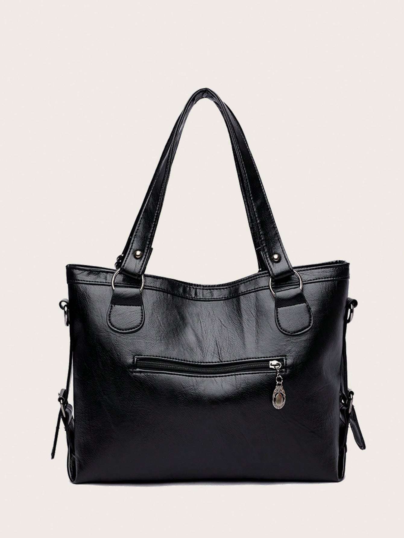 Minimalist Tote Bag Double Handle Solid Color Large Capacity, Lightweight, Portable, Business Casual, Suitable For Teen Girls Women College Students, Rookies & White-Collar Workers, Perfect For Back T
